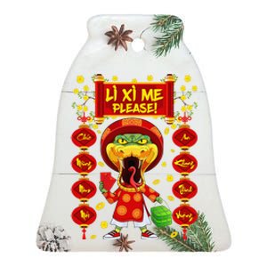 Li Xi Me Please Xuan At Ty Happy Tet Chuc Mung Nam Moi 2025 Ceramic Bell Ornament