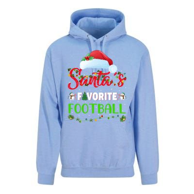 Lighting Xmas SantaS Favorite Football Christmas Gift Unisex Surf Hoodie