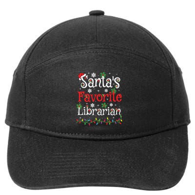 Librarian Xmas Santas Favorite Librarian Christmas 7-Panel Snapback Hat
