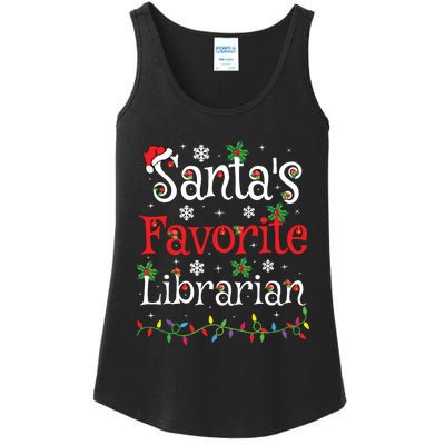 Librarian Xmas Santas Favorite Librarian Christmas Ladies Essential Tank