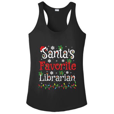 Librarian Xmas Santas Favorite Librarian Christmas Ladies PosiCharge Competitor Racerback Tank