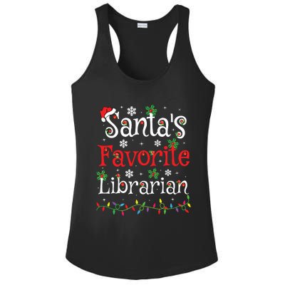 Librarian Xmas Santas Favorite Librarian Christmas Ladies PosiCharge Competitor Racerback Tank