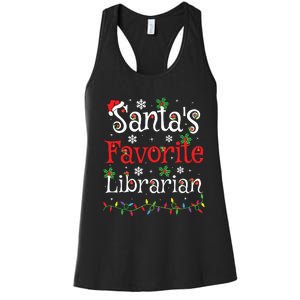 Librarian Xmas Santas Favorite Librarian Christmas Women's Racerback Tank