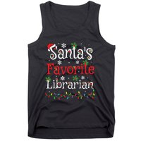 Librarian Xmas Santas Favorite Librarian Christmas Tank Top