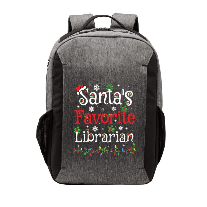 Librarian Xmas Santas Favorite Librarian Christmas Vector Backpack