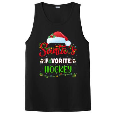 Lighting Xmas SantaS Favorite Hockey Christmas Meaningful Gift PosiCharge Competitor Tank