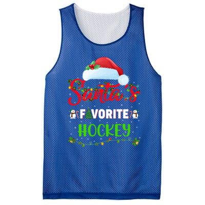 Lighting Xmas SantaS Favorite Hockey Christmas Meaningful Gift Mesh Reversible Basketball Jersey Tank