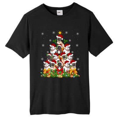 Lighting Xmas Santa French Bulldog Christmas Tree Gift Tall Fusion ChromaSoft Performance T-Shirt