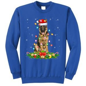 Lighting Xmas Santa Ger Shepherd Dog Christmas Gift Sweatshirt