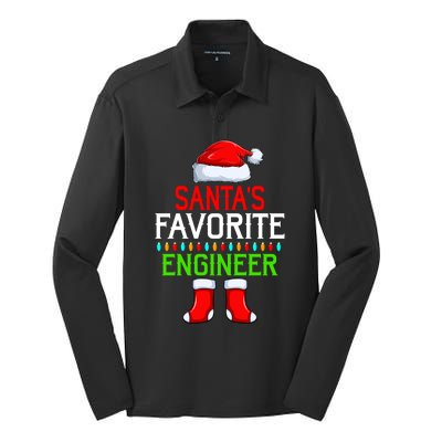 Lighting Xmas SantaS Favorites Engineer Christmas Gift Silk Touch Performance Long Sleeve Polo