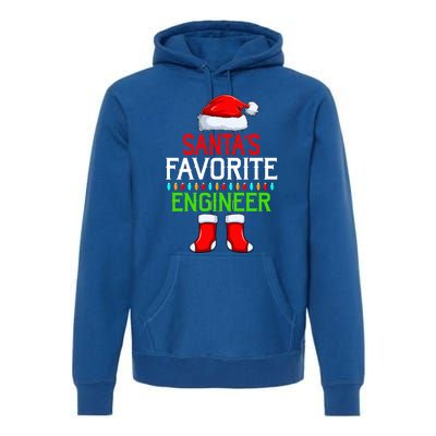 Lighting Xmas SantaS Favorites Engineer Christmas Gift Premium Hoodie