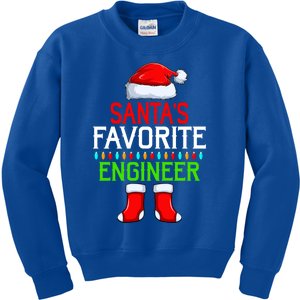 Lighting Xmas SantaS Favorites Engineer Christmas Gift Kids Sweatshirt