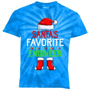 Lighting Xmas SantaS Favorites Engineer Christmas Gift Kids Tie-Dye T-Shirt