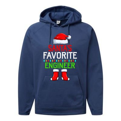 Lighting Xmas SantaS Favorites Engineer Christmas Gift Performance Fleece Hoodie