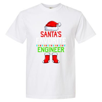 Lighting Xmas SantaS Favorites Engineer Christmas Gift Garment-Dyed Heavyweight T-Shirt