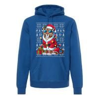 Leopard Xmas Style Ugly Santa Leopard Christmas Great Gift Premium Hoodie