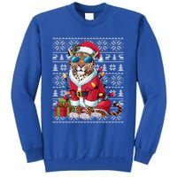 Leopard Xmas Style Ugly Santa Leopard Christmas Great Gift Tall Sweatshirt