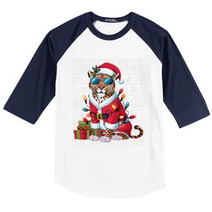 Leopard Xmas Style Ugly Santa Leopard Christmas Great Gift Baseball Sleeve Shirt