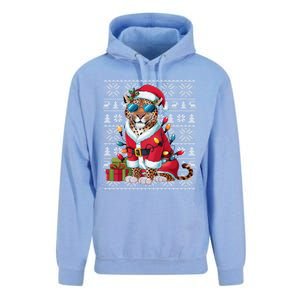 Leopard Xmas Style Ugly Santa Leopard Christmas Great Gift Unisex Surf Hoodie