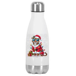 Leopard Xmas Style Ugly Santa Leopard Christmas Great Gift Stainless Steel Insulated Water Bottle