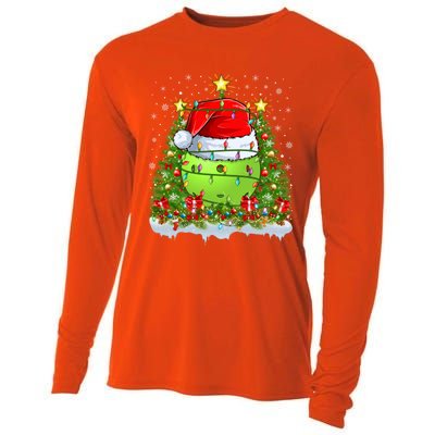 Lighting Xmas Tree Decoration Santa Pickleball Christmas Gift Cooling Performance Long Sleeve Crew