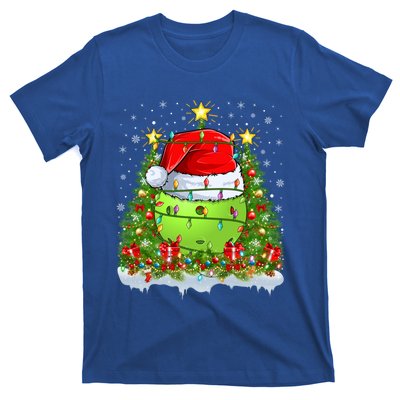 Lighting Xmas Tree Decoration Santa Pickleball Christmas Gift T-Shirt