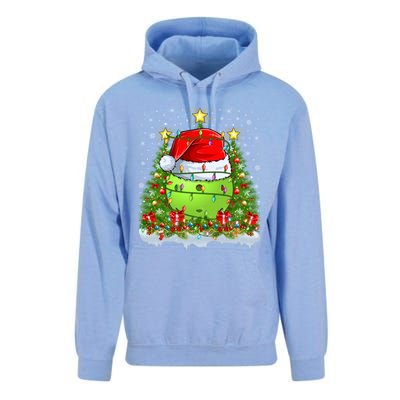 Lighting Xmas Tree Decoration Santa Pickleball Christmas Gift Unisex Surf Hoodie