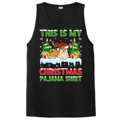 Lighting Xmas This Is My Akita Dog Christmas Pajama Gift PosiCharge Competitor Tank