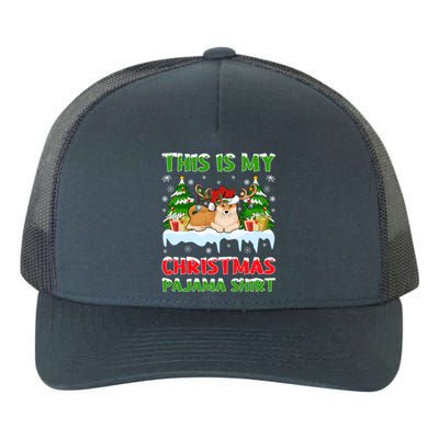 Lighting Xmas This Is My Akita Dog Christmas Pajama Gift Yupoong Adult 5-Panel Trucker Hat