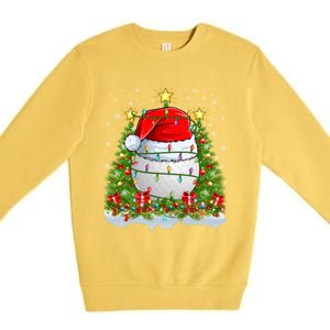 Lighting Xmas Tree Decoration Santa Golf Christmas Cute Gift Premium Crewneck Sweatshirt