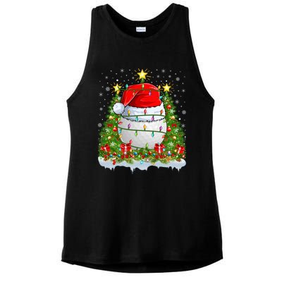 Lighting Xmas Tree Decoration Santa Golf Christmas Cute Gift Ladies PosiCharge Tri-Blend Wicking Tank