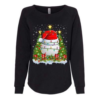 Lighting Xmas Tree Decoration Santa Golf Christmas Cute Gift Womens California Wash Sweatshirt