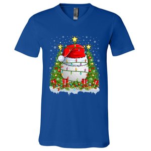 Lighting Xmas Tree Decoration Santa Golf Christmas Cute Gift V-Neck T-Shirt