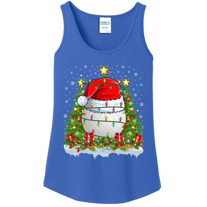 Lighting Xmas Tree Decoration Santa Golf Christmas Cute Gift Ladies Essential Tank