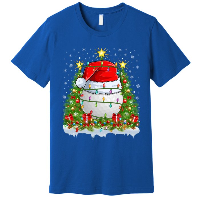 Lighting Xmas Tree Decoration Santa Golf Christmas Cute Gift Premium T-Shirt