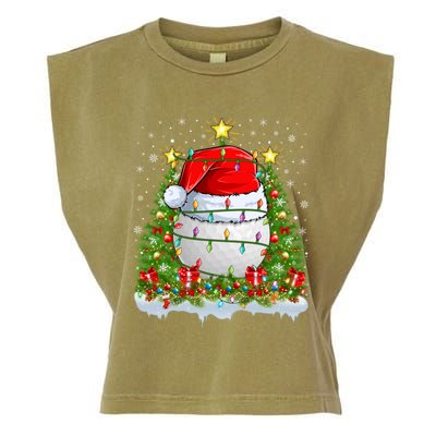 Lighting Xmas Tree Decoration Santa Golf Christmas Cute Gift Garment-Dyed Women's Muscle Tee