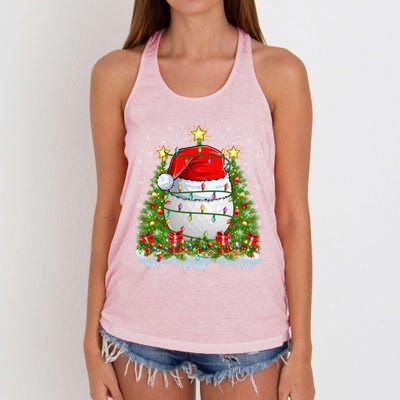 Lighting Xmas Tree Decoration Santa Golf Christmas Cute Gift Women's Knotted Racerback Tank