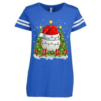 Lighting Xmas Tree Decoration Santa Golf Christmas Cute Gift Enza Ladies Jersey Football T-Shirt