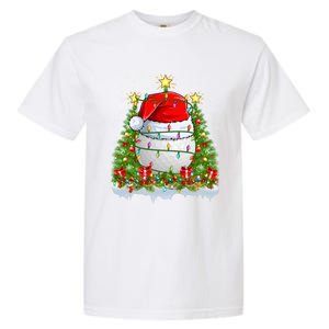 Lighting Xmas Tree Decoration Santa Golf Christmas Cute Gift Garment-Dyed Heavyweight T-Shirt