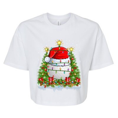 Lighting Xmas Tree Decoration Santa Golf Christmas Cute Gift Bella+Canvas Jersey Crop Tee