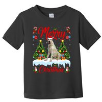 Lights Xmas Tree Santa Irish Wolfhound Dog Christmas Toddler T-Shirt