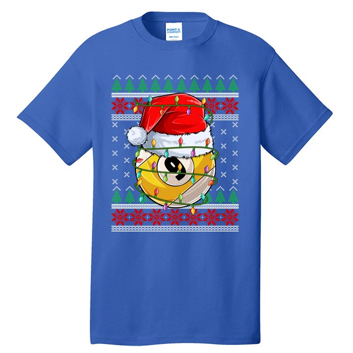 Lighting Xmas Ugly Sweater Style Billiards Christmas Cute Gift Tall T-Shirt