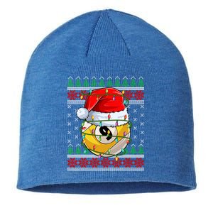 Lighting Xmas Ugly Sweater Style Billiards Christmas Cute Gift Sustainable Beanie