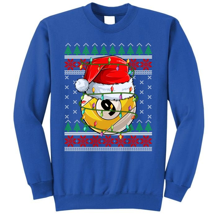 Lighting Xmas Ugly Sweater Style Billiards Christmas Cute Gift Tall Sweatshirt