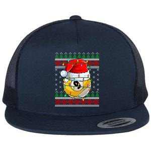 Lighting Xmas Ugly Sweater Style Billiards Christmas Cute Gift Flat Bill Trucker Hat