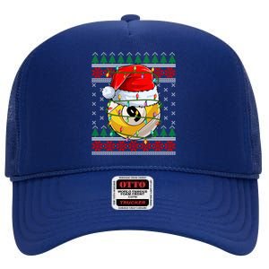 Lighting Xmas Ugly Sweater Style Billiards Christmas Cute Gift High Crown Mesh Back Trucker Hat