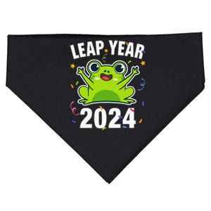 Leap Year 2024 Cute Frog Leap Day Birthday USA-Made Doggie Bandana