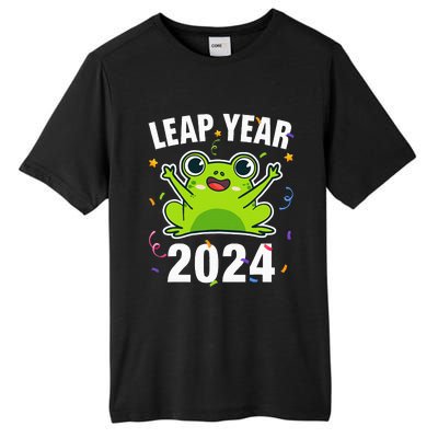 Leap Year 2024 Cute Frog Leap Day Birthday Tall Fusion ChromaSoft Performance T-Shirt