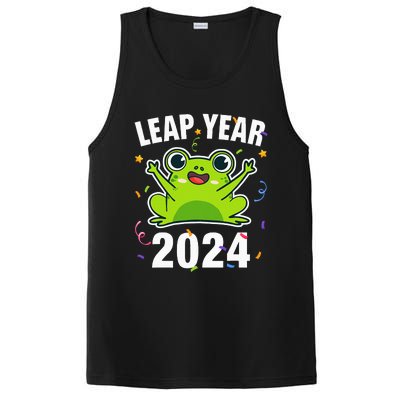 Leap Year 2024 Cute Frog Leap Day Birthday PosiCharge Competitor Tank