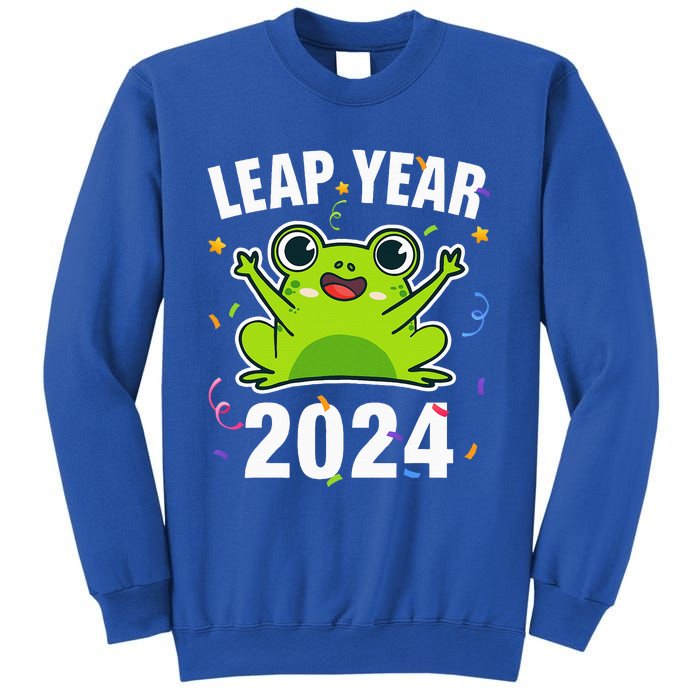 Leap Year 2024 Cute Frog Leap Day Birthday Sweatshirt